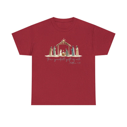 The Greatest Gift of All T-Shirt | Christmas Nativity Tee