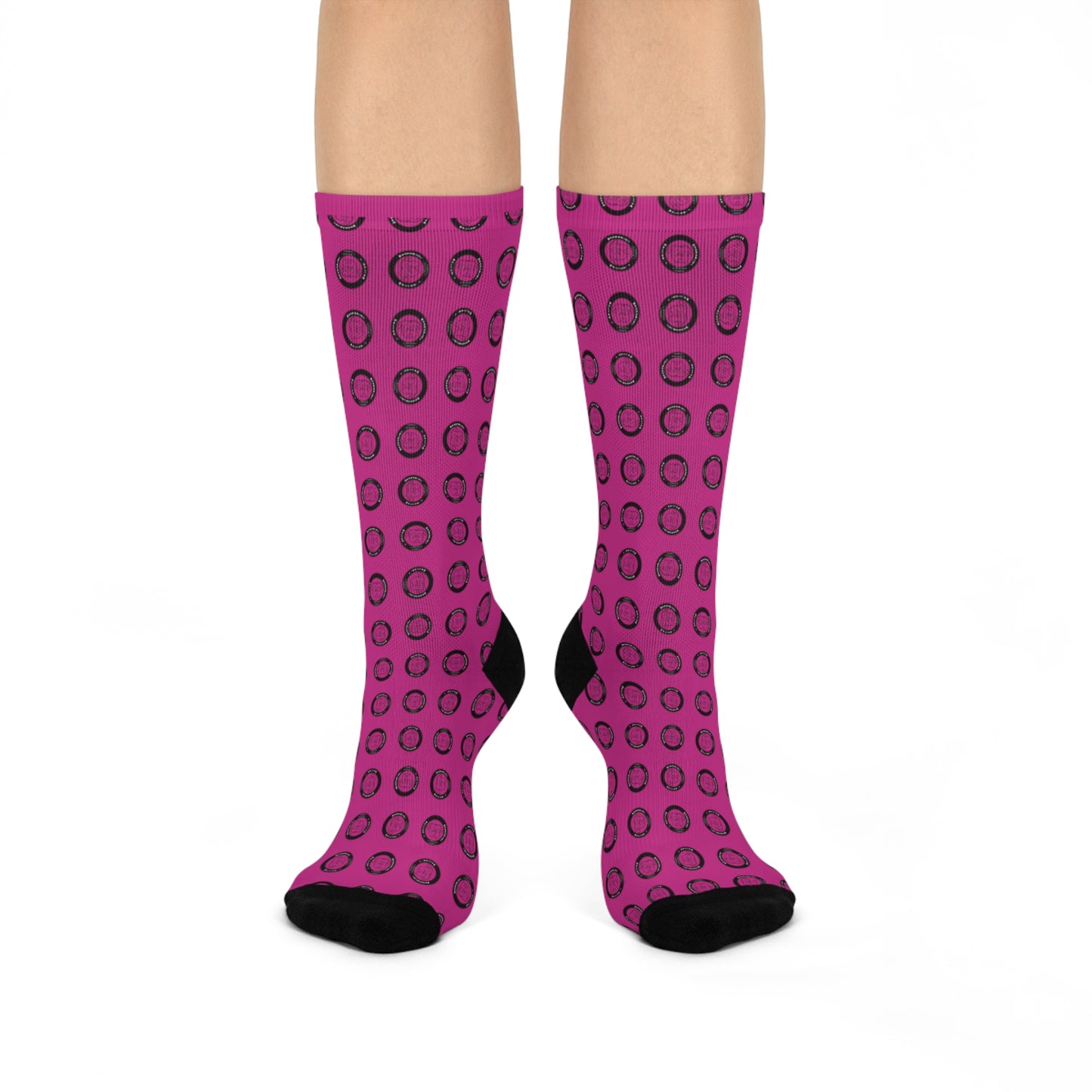 Walter Cushioned Crew Socks- Pink