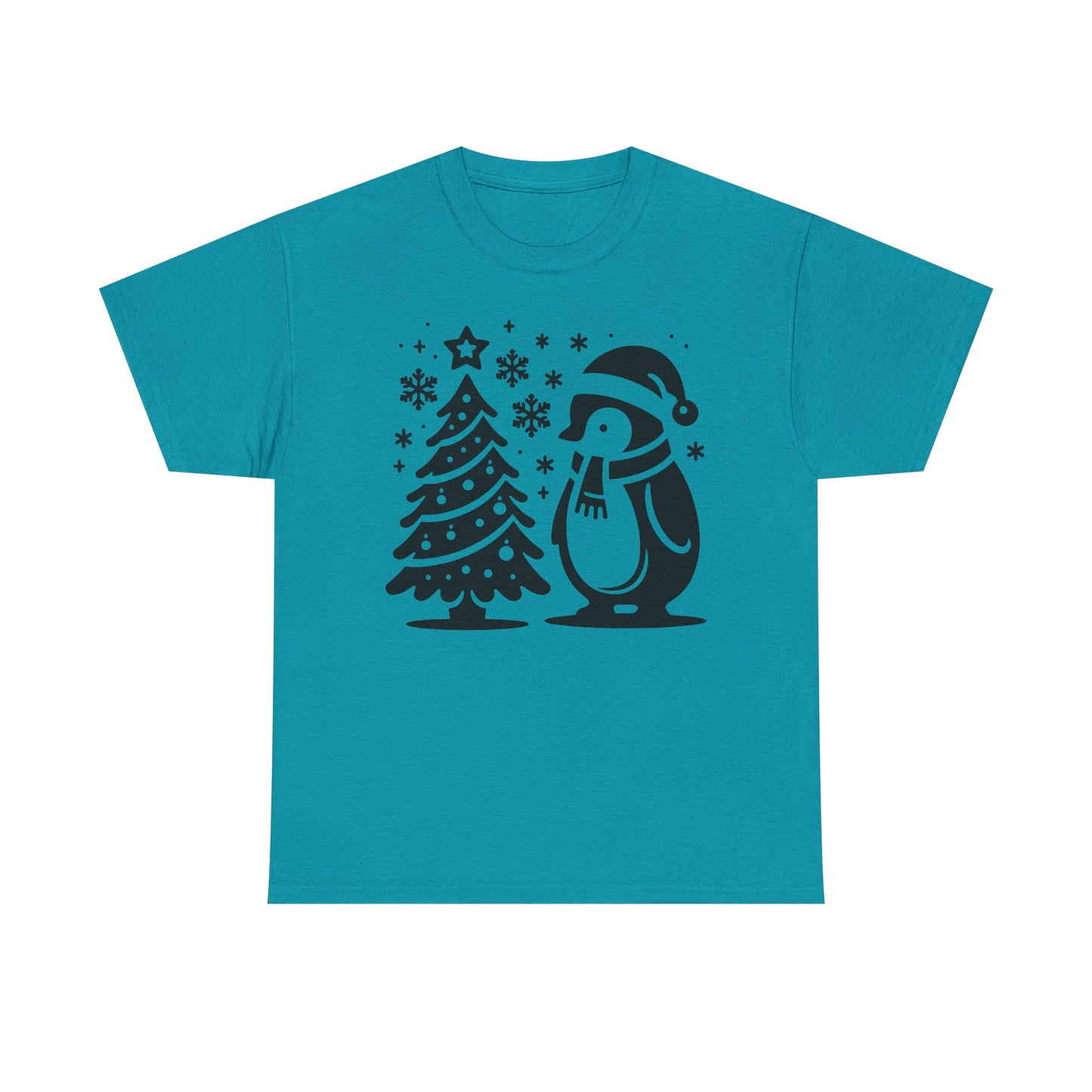 Penguin Christmas T‑Shirt — Cute Holiday Tree & Snowflake Tee
