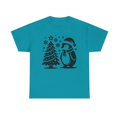 Penguin Christmas T‑Shirt — Cute Holiday Tree & Snowflake Tee