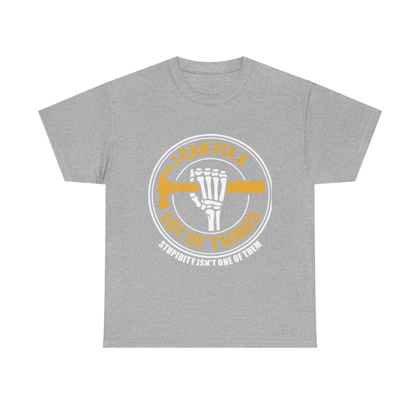 I Can Fix A Lot Of Things T-Shirt — Funny Mechanic Skeleton Wrench Tee