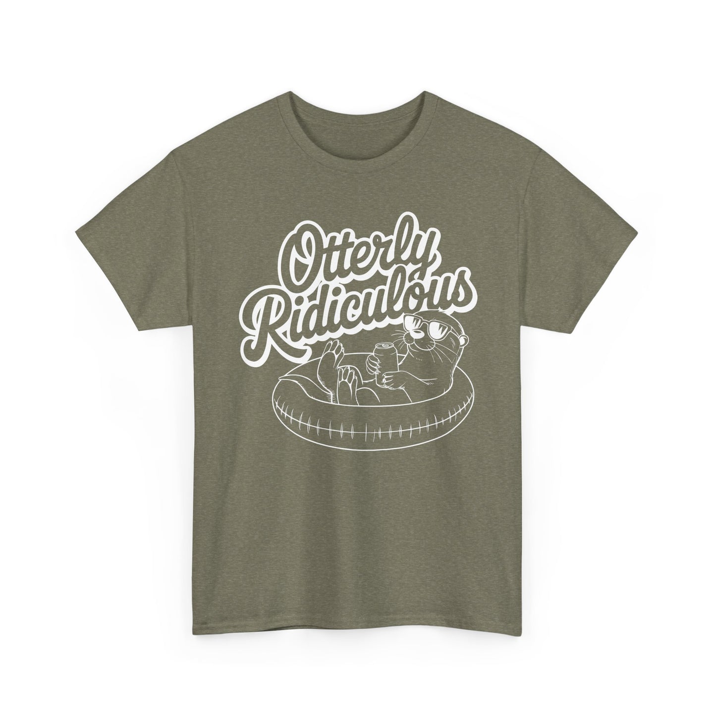 Otterly Ridiculous - White T-Shirt — Cute Otter Pool Graphic Tee