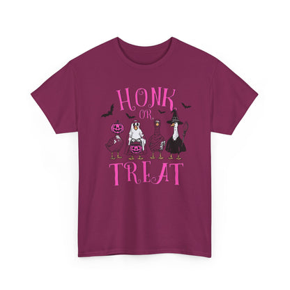 Honk or Treat Halloween Tee — Cute Costumed Dogs & Pink Lettering