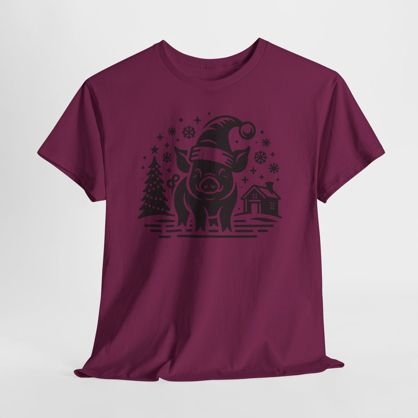 Christmas Pig T‑Shirt — Festive Santa Pig Holiday Tee