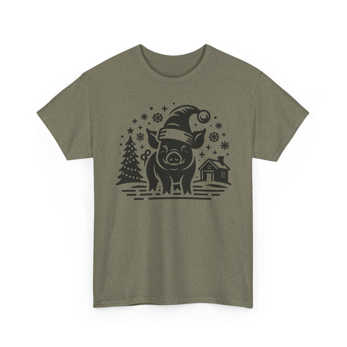 Christmas Pig T-Shirt | Festive Santa Pig Graphic Tee