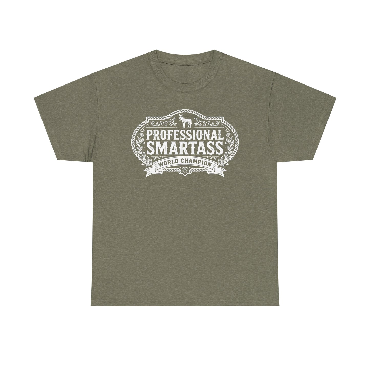 Professional Smartass Tee white - 'Professional Smartass World Champion' Funny Graphic T-Shirt