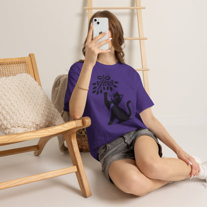 Cat Playing With Mistletoe Tee
