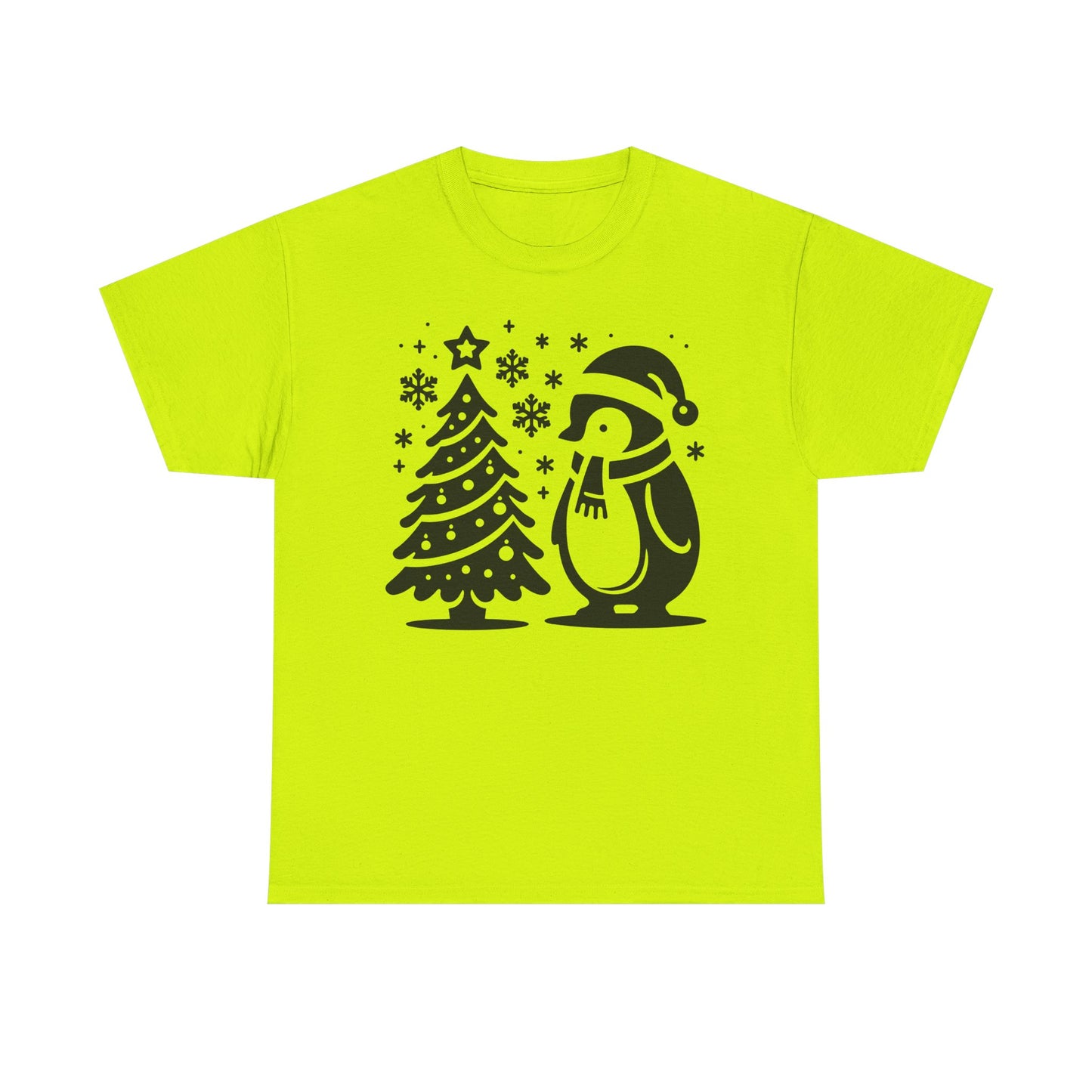Penguin Christmas T‑Shirt — Cute Holiday Tree & Snowflake Tee