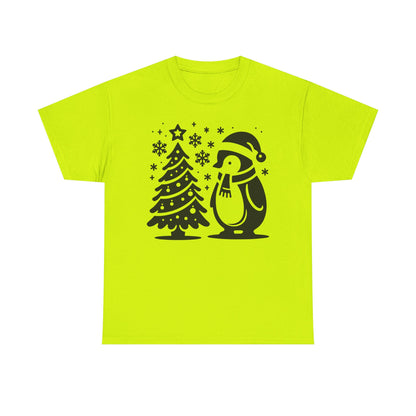 Penguin Christmas T‑Shirt — Cute Holiday Tree & Snowflake Tee