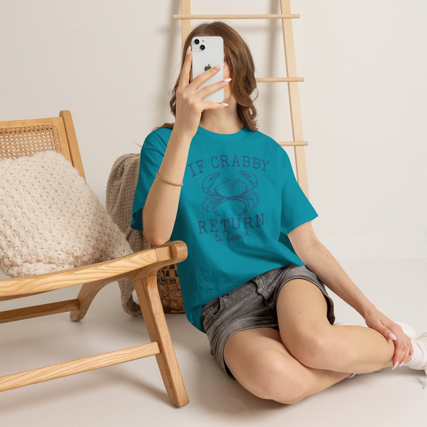 If Crabby Return to Beach T-Shirt – Funny Coastal Crab Tee for Beach Lovers