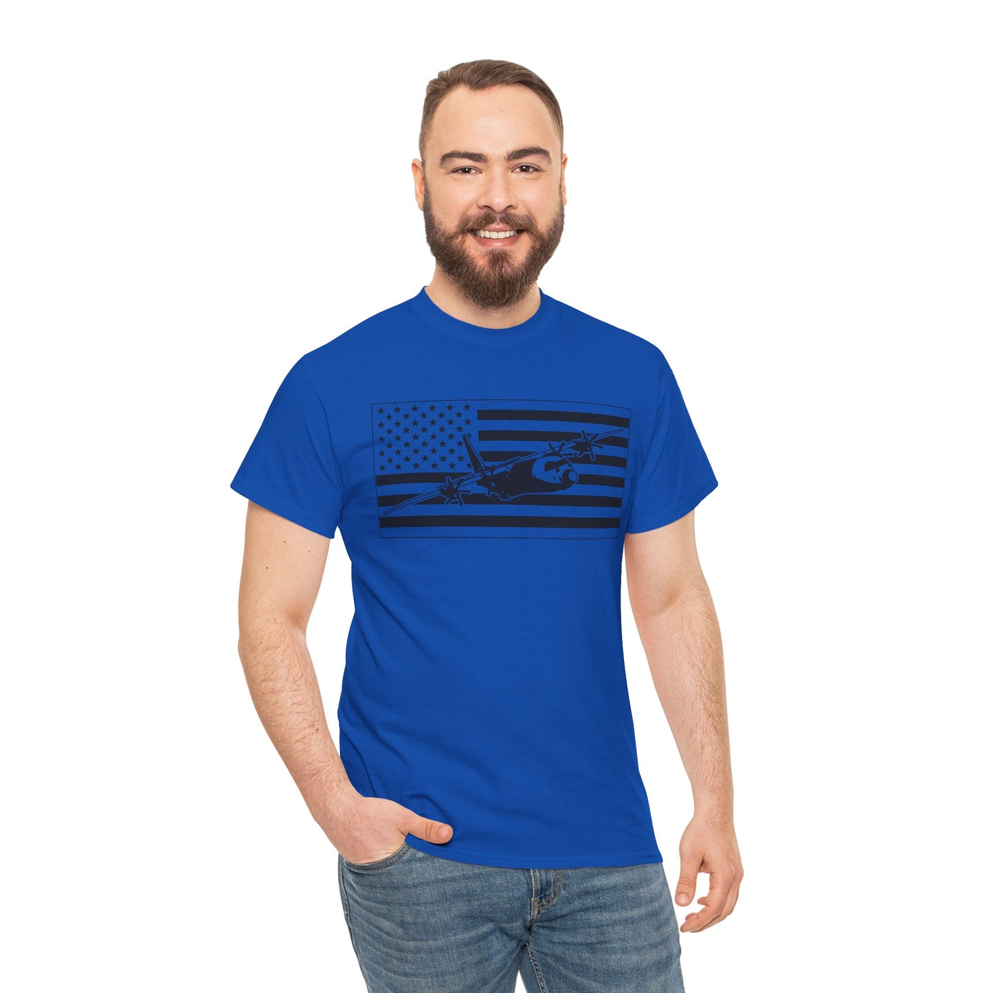 Vintage Military Jet American Flag T-Shirt