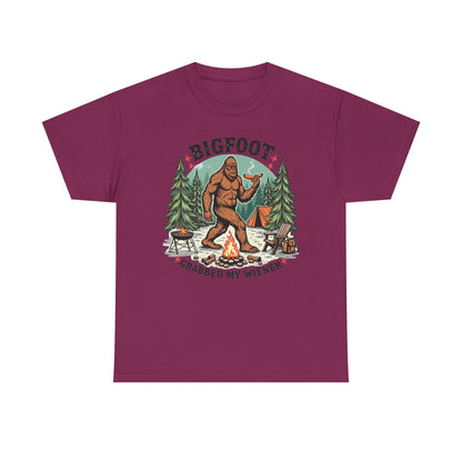 Bigfoot Grabbed My Wiener T-Shirt | Funny Camping Tee