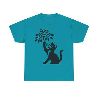Cat Playing With Mistletoe Tee