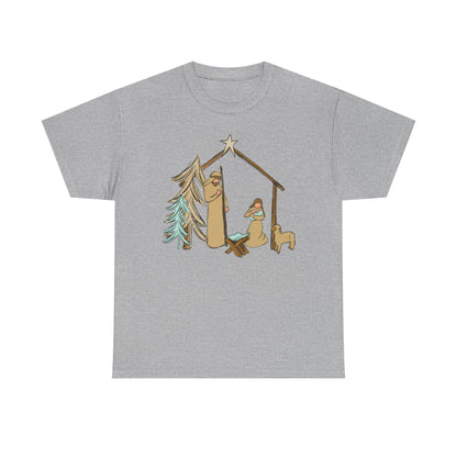 Nativity Llama Christmas Tee — Cute Holiday Nativity Alpaca Shirt