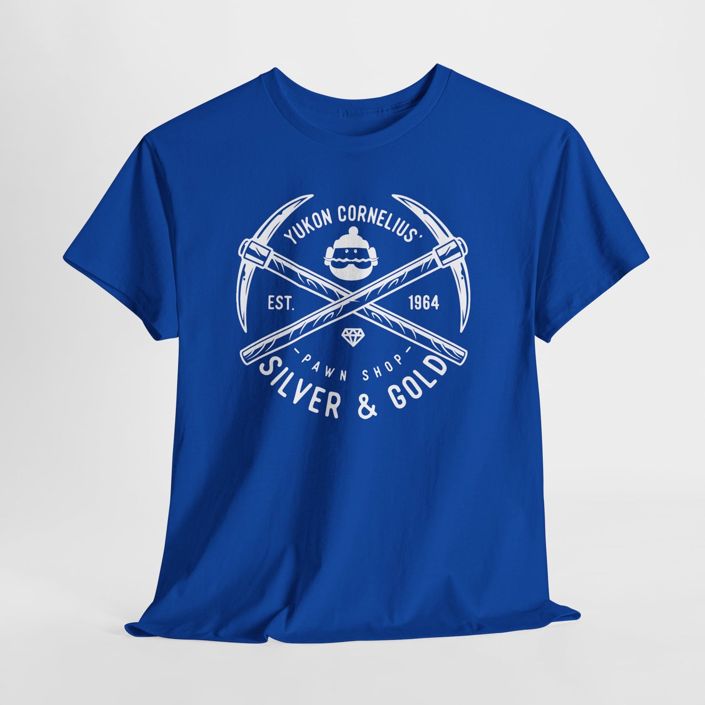 Silver & Gold Mining Graphic Tee — Yukon Pickaxe Logo Shirt