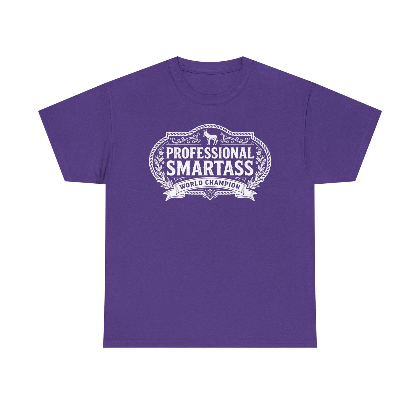 Professional Smartass Tee white - 'Professional Smartass World Champion' Funny Graphic T-Shirt