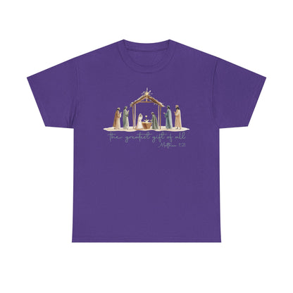 The Greatest Gift of All T-Shirt | Christmas Nativity Tee