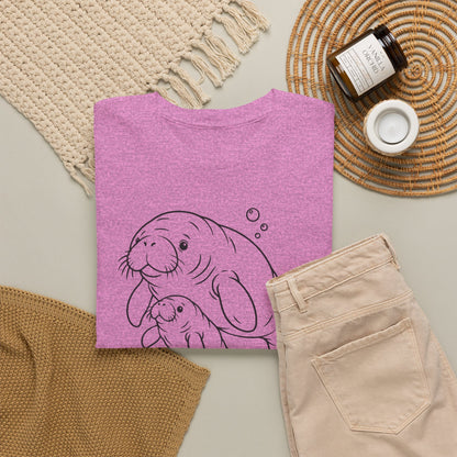 Chubby Mermaid Little Lagoon Family Manatee T-Shirt