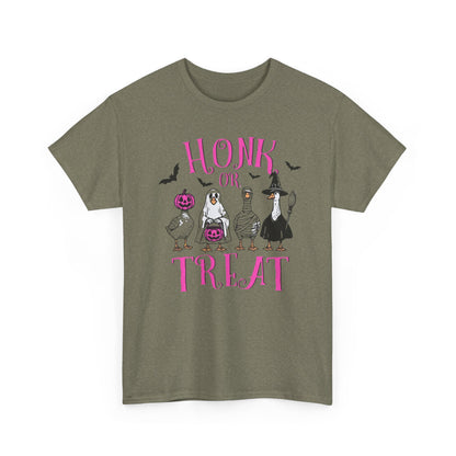 Honk or Treat Halloween Tee — Cute Costumed Dogs & Pink Lettering