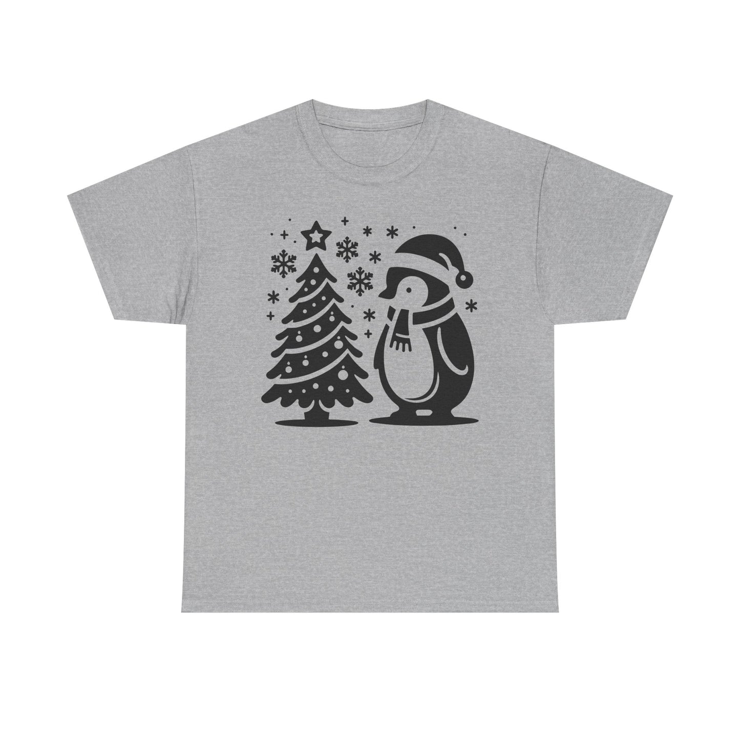 Penguin Christmas T‑Shirt — Cute Holiday Tree & Snowflake Tee