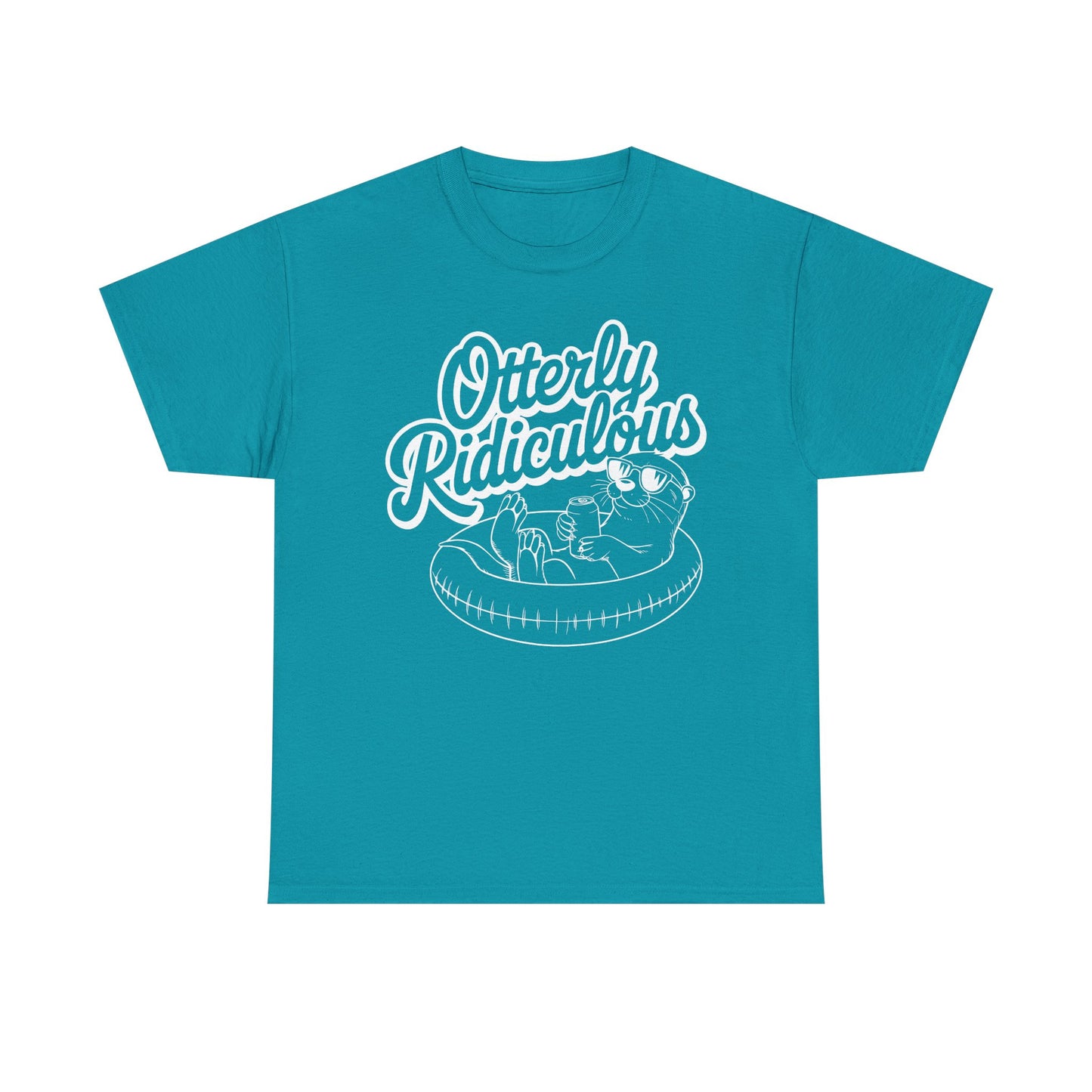 Otterly Ridiculous - White T-Shirt — Cute Otter Pool Graphic Tee