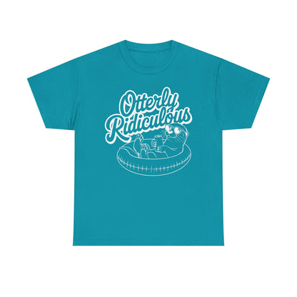 Otterly Ridiculous - White T-Shirt — Cute Otter Pool Graphic Tee
