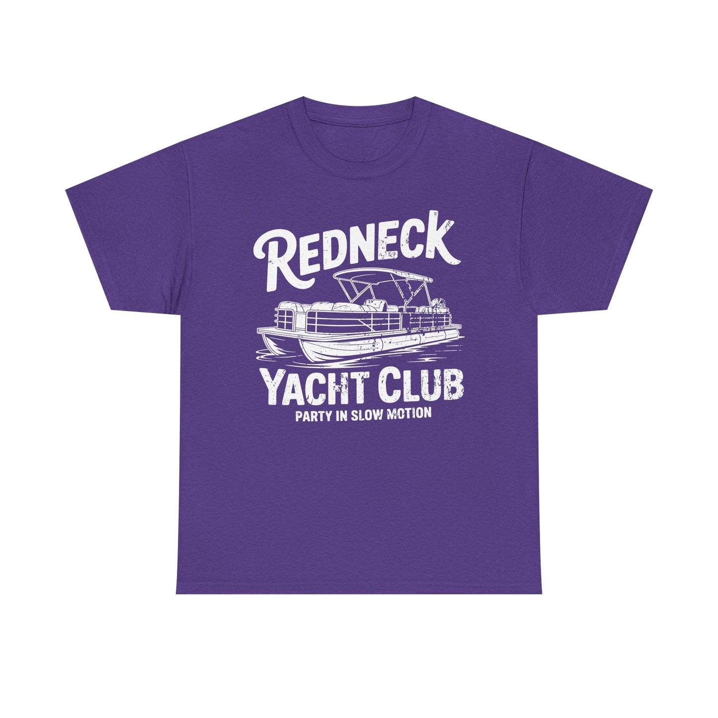 Redneck Yacht Club white T-Shirt — "Party in Slow Motion" Boating Tee