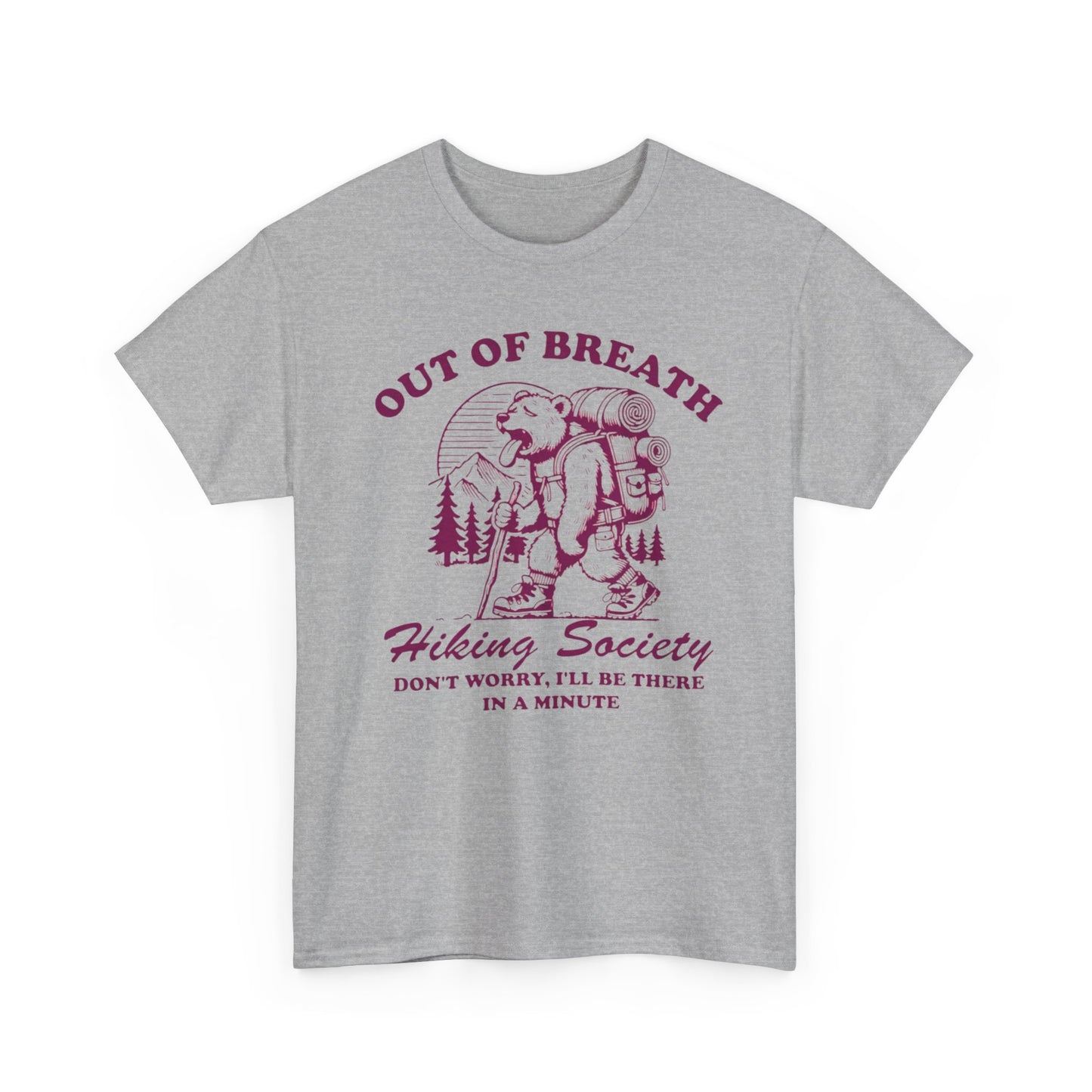 Hiking Tee — "Out of Breath" Hiking Society Graphic Shirt