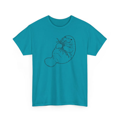 Chubby Mermaid Seagrass Snacker Manatee T-Shirt