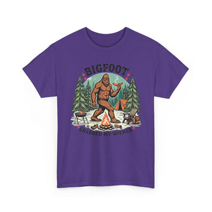 Bigfoot Grabbed My Wiener T-Shirt | Funny Camping Tee