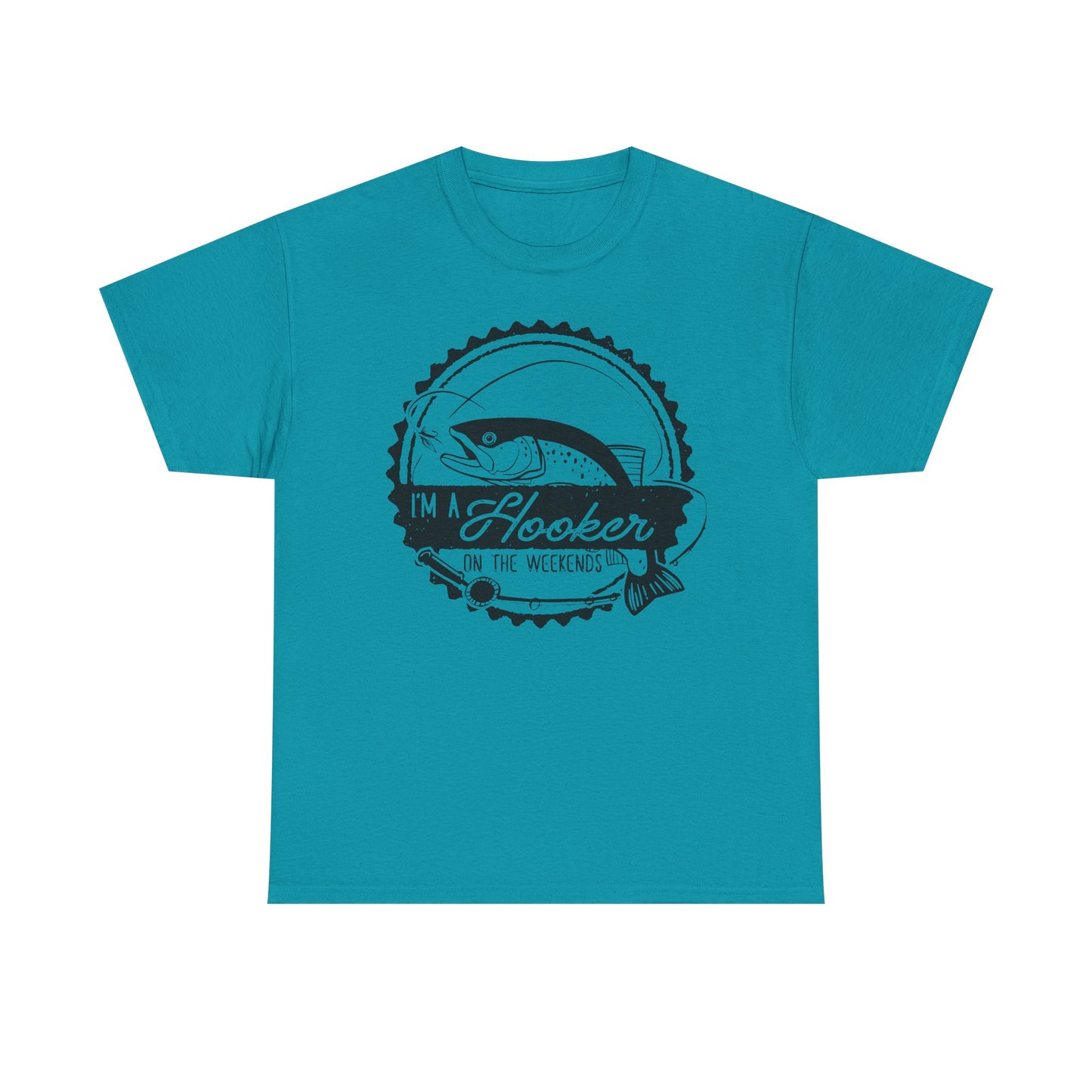 Fishing T-Shirt — "I'm a Hooker on the Weekends" Vintage Angler Tee