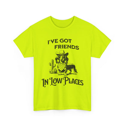 Cowboy Cowgirl Tee — "I've Got Friends In Low Places" Western Graphic T-Shirt