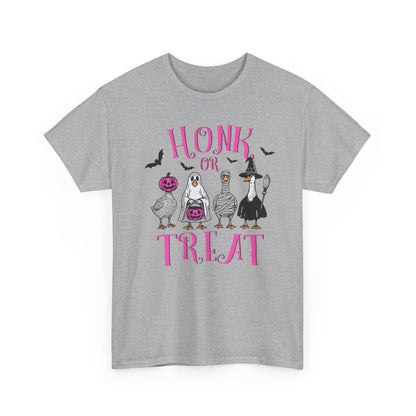 Honk or Treat Halloween Tee — Cute Costumed Dogs & Pink Lettering