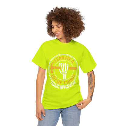 I Can Fix A Lot Of Things T-Shirt — Funny Mechanic Skeleton Wrench Tee