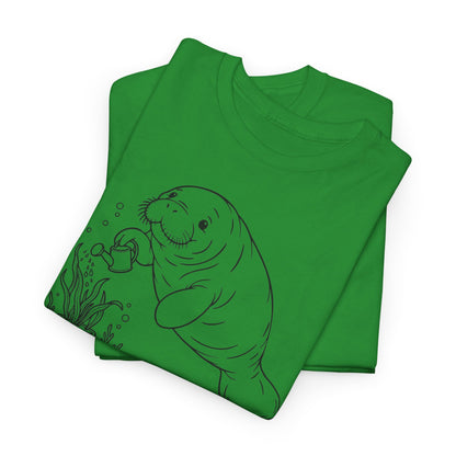 Chubby Mermaid Ocean Gardener Manatee T-Shirt