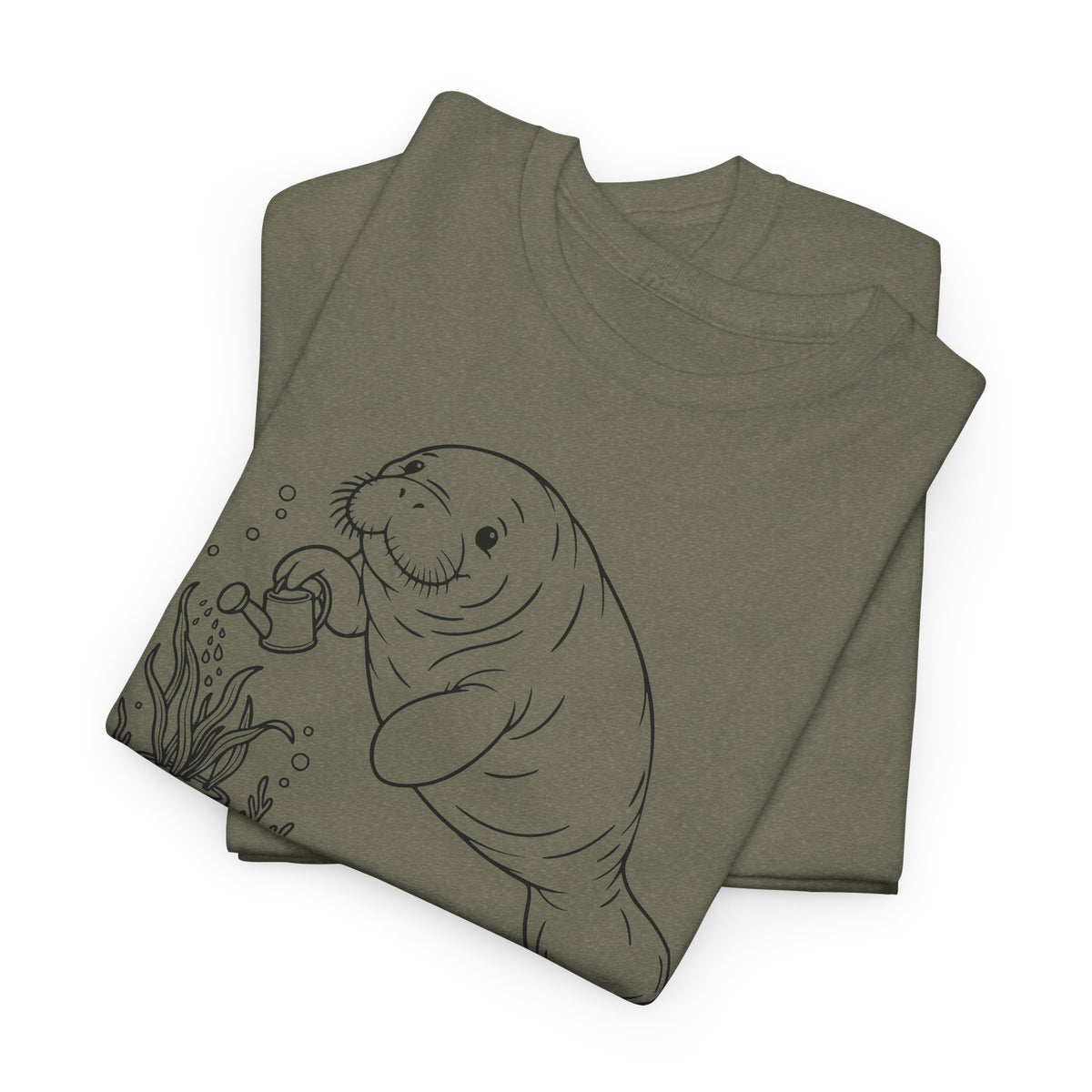 Chubby Mermaid Ocean Gardener Manatee T-Shirt