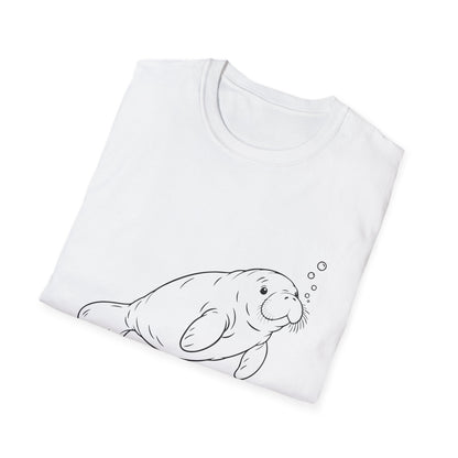 Chubby Mermaid Slow Tide Manatee T-Shirt