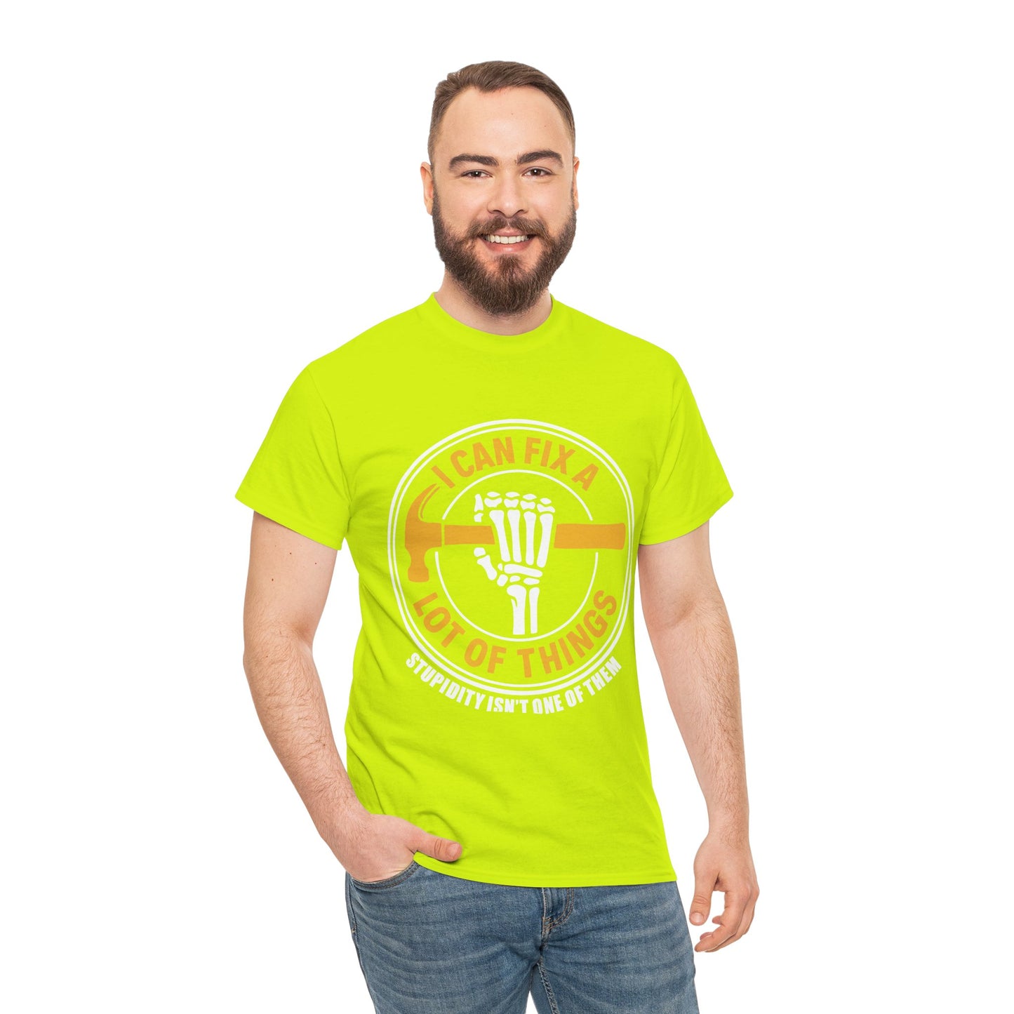 I Can Fix A Lot Of Things T-Shirt — Funny Mechanic Skeleton Wrench Tee