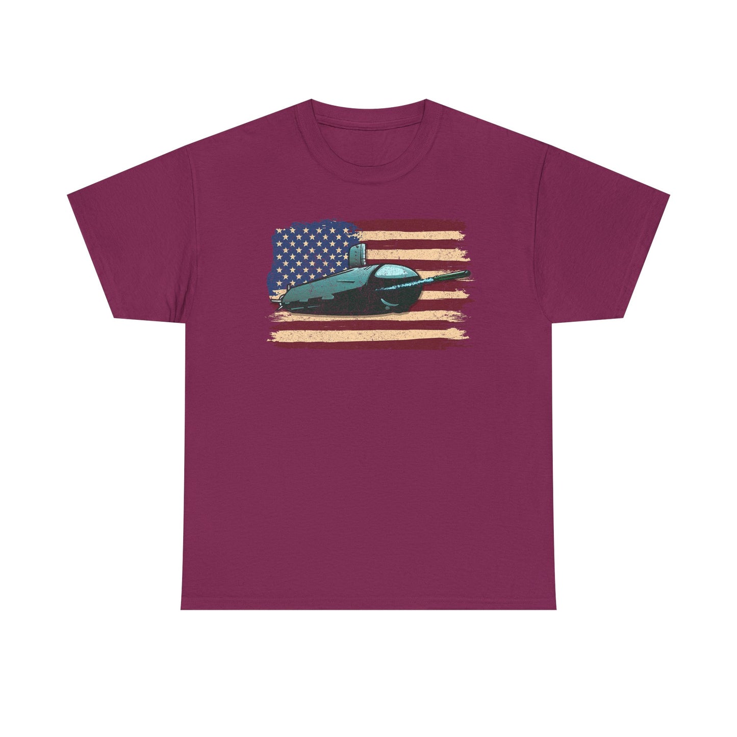 Vintage Submarine American Flag T-Shirt