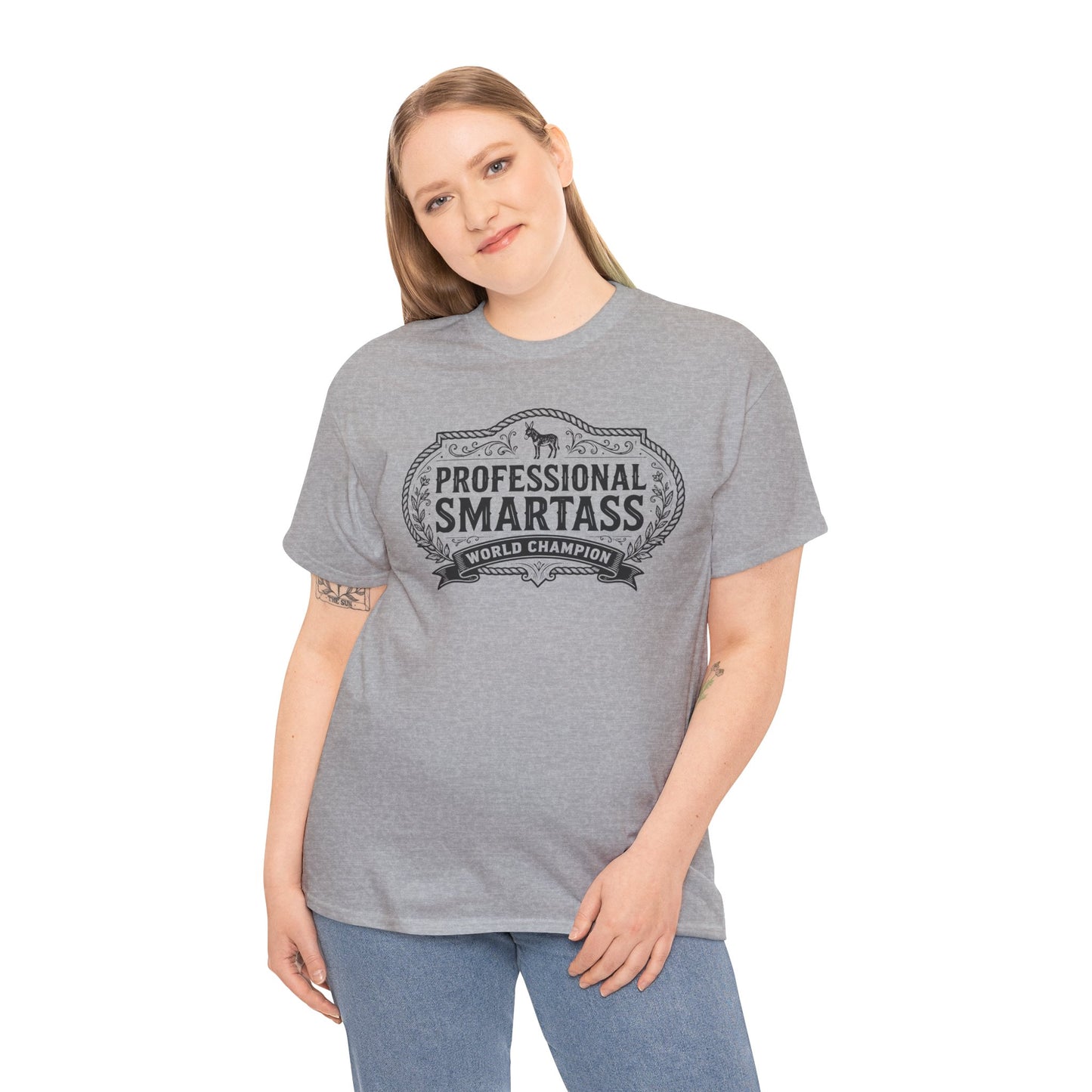 Professional Smartass Tee - 'Professional Smartass World Champion' Funny Graphic T-Shirt