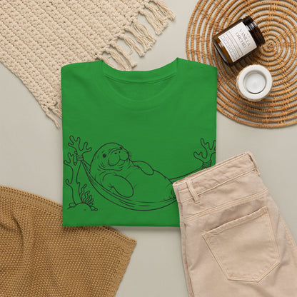 Chubby Mermaid Hammock Holiday Manatee T-Shirt