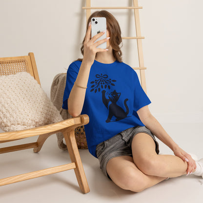 Cat Playing With Mistletoe Tee