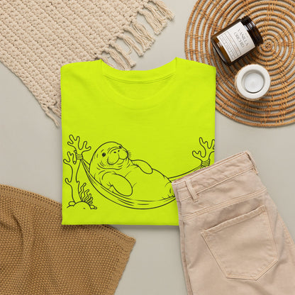Chubby Mermaid Hammock Holiday Manatee T-Shirt