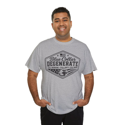 Blue Collar Degenerate T-Shirt — Vintage Workwear Eagle Tee