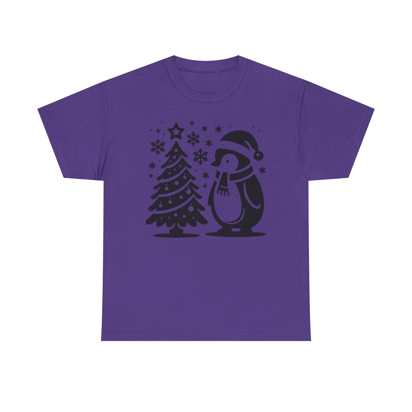 Penguin Christmas T‑Shirt — Cute Holiday Tree & Snowflake Tee