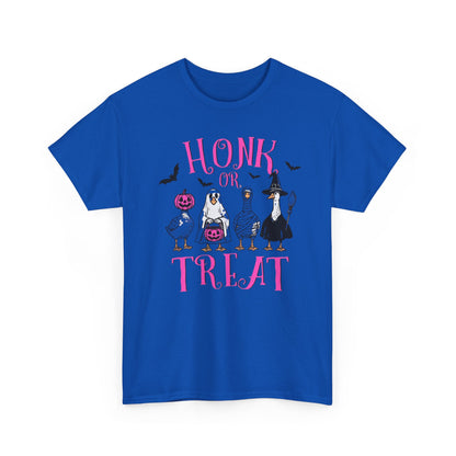 Honk or Treat Halloween Tee — Cute Costumed Dogs & Pink Lettering