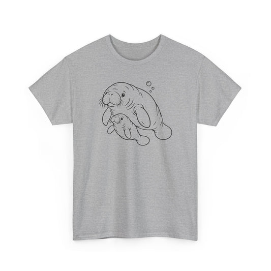 Chubby Mermaid Little Lagoon Family Manatee T-Shirt