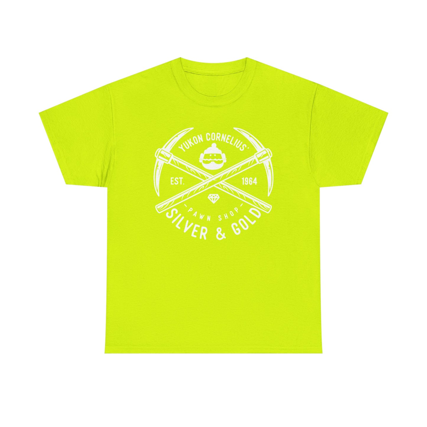 Silver & Gold Mining Graphic Tee — Yukon Pickaxe Logo Shirt