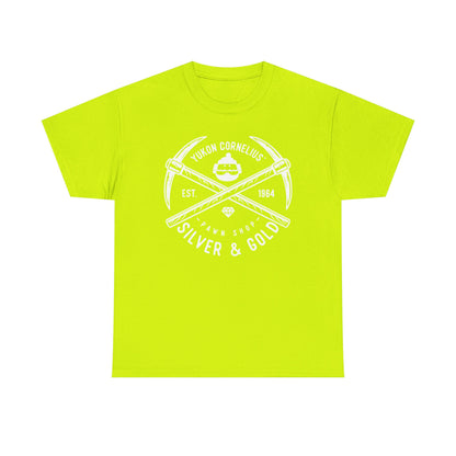 Silver & Gold Mining Graphic Tee — Yukon Pickaxe Logo Shirt