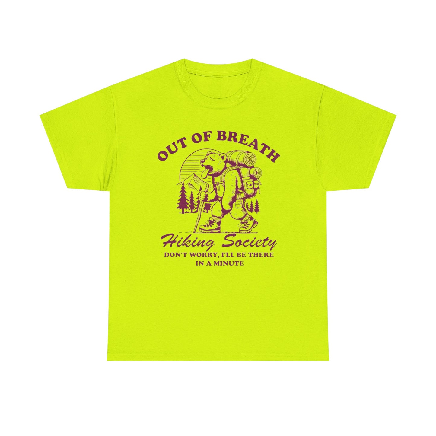 Hiking Tee — "Out of Breath" Hiking Society Graphic Shirt